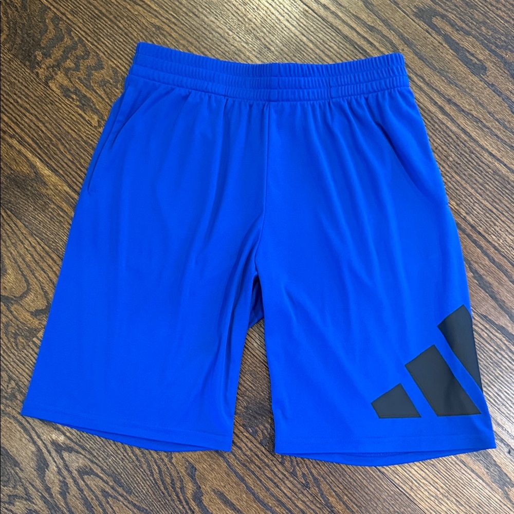 Adidas Boy’s Royal Blue Athletic Shorts with Black Logo
